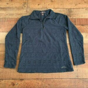 Eddie Bauer women’s quarter zip textured fleece pullover jacket - S